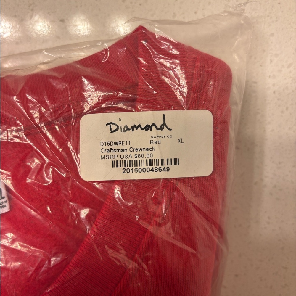 Diamond Supply Co. Red Sweatshirt - Picture 3 of 3